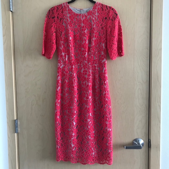 L.K. Bennett Wardour Lace Overlay Dress US 2/UK 6 - Picture 5 of 9